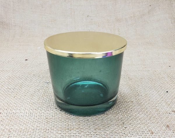 Andromeda - Jewel Toned Glass Vessels with Gold Lid (case of 4) - Image 7