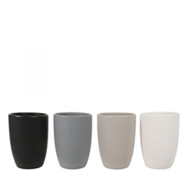 Stone - Matte Ceramic Vessels in 4 Muted Colors (case of 4)