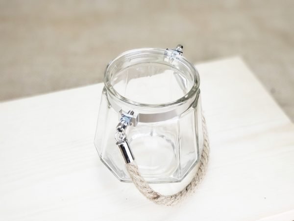 Luz - Lantern Clear Candle Vessel with Rope Handle (case of 12) - Image 8