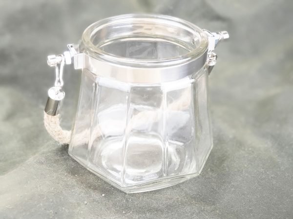 Luz - Lantern Clear Candle Vessel with Rope Handle (case of 12) - Image 4